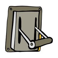 cartoon industrial machine lever N11