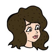 cartoon woman looking concerned N10