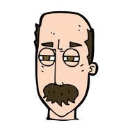 cartoon annoyed old man N68