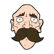 cartoon sad old man N18