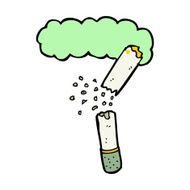 cartoon broken marijuana cigarette N10