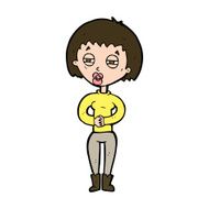 cartoon tired woman N30