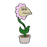 cartoon monster flower N12