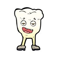cartoon tooth looking smug N15
