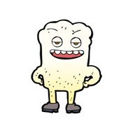cartoon tooth looking smug N16