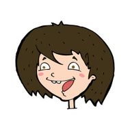 cartoon happy girl N100