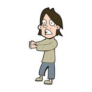 cartoon shocked man N132