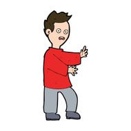 cartoon shocked man N133