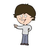 cartoon boy laughing and pointing N11