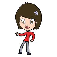 cartoon pretty woman pointing N41