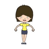 cartoon happy woman N272