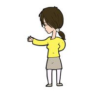 cartoon woman gesturing N31