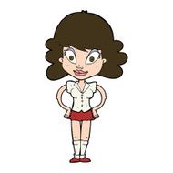 cartoon pretty woman N289