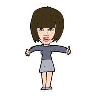 cartoon annoyed woman N200
