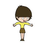 cartoon woman panicking N10