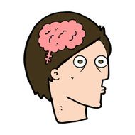 cartoon head with brain symbol N40