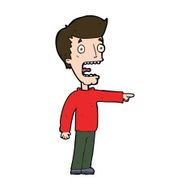 cartoon terrified man N263