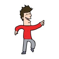 cartoon man pointing and laughing N38