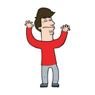 cartoon nervous man N159