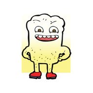 cartoon happy tooth N44