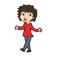cartoon woman with no worries N39