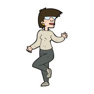 Cartoon Woman Waving N349