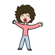 Cartoon Woman Shouting N13