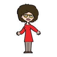 Cartoon Woman Wearing Glasses N22