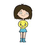 cartoon happy woman N273