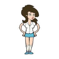 cartoon pretty woman N291
