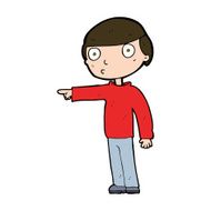 Cartoon Man Pointing N217