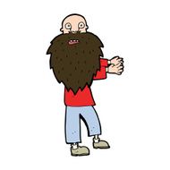 cartoon bearded old man N40