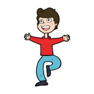 cartoon excited boy N158