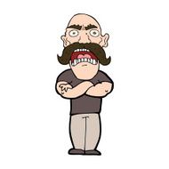cartoon angry man N109
