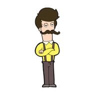 Cartoon Man With Mustache N106