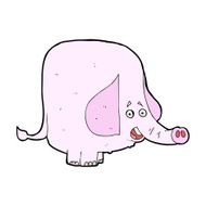 cartoon pink elephant N26