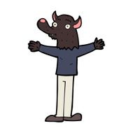 cartoon friendly werewolf N13