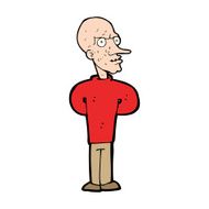 cartoon evil bald man N11