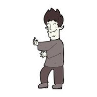 cartoon excited vampire N11