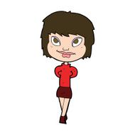 cartoon happy woman N274