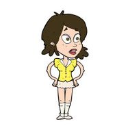 cartoon woman with hands on hips N227