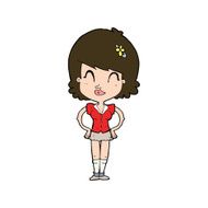 cartoon happy woman N275