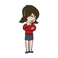 cartoon angry woman N20