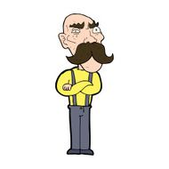 cartoon angry old man N160