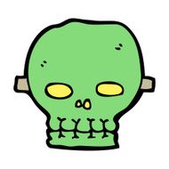 cartoon spooky skull mask N21