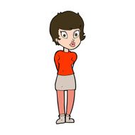 cartoon pretty woman N292
