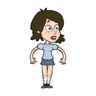 cartoon surprised woman N252