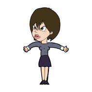 cartoon annoyed girl N24