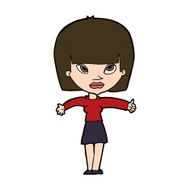 cartoon woman giving thumbs up symbol N70