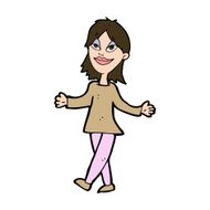 cartoon woman with no worries N40